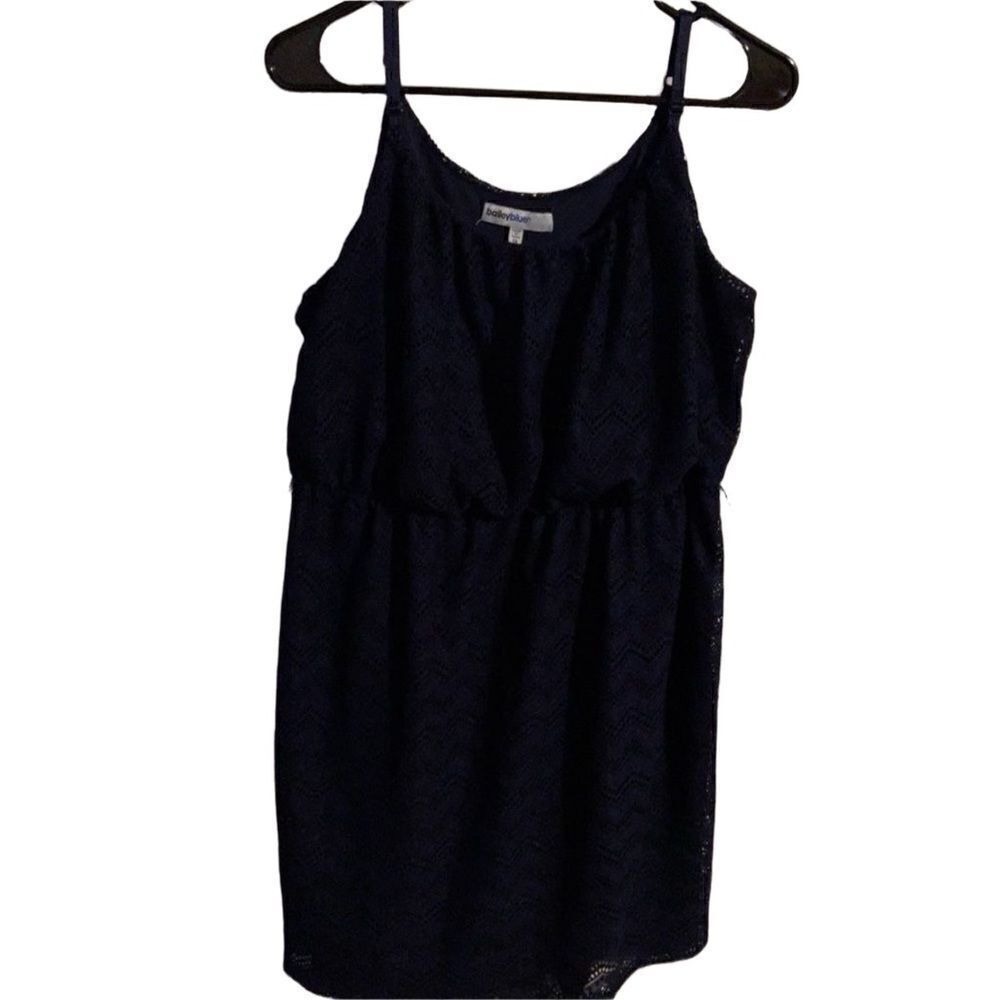 Bailey Blue Dress Womens Medium Black Sleeveless Cover Up Layering Casual